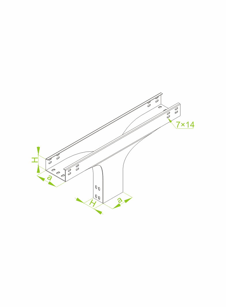 TRZP100H50 TRÓJNIK REDUKCYJNY SYMETRYCZNY 1,5 MM
