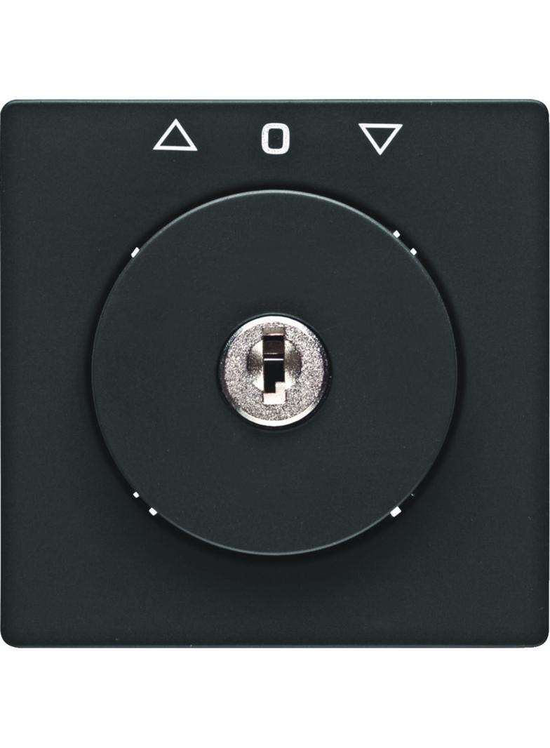 Q.x Płytka czołowa z kluczem do łącznika żaluzjowego na klucz antracyt, aksamit