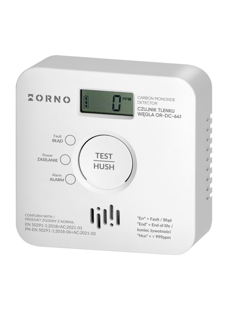 Bateryjny czujnik tlenku węgla (czadu) 2xAA, żywotność sensora 10lat, Tuya Smart Wi-Fi