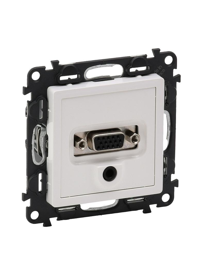 VALENA LIFE GNIAZDO HD 15 + Jack 3,5 mm BIAŁY, Legrand