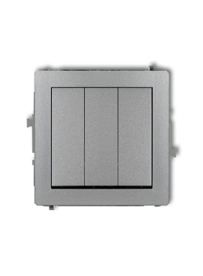 DECO Mechanizm łącznika potrójnego srebrny metalik