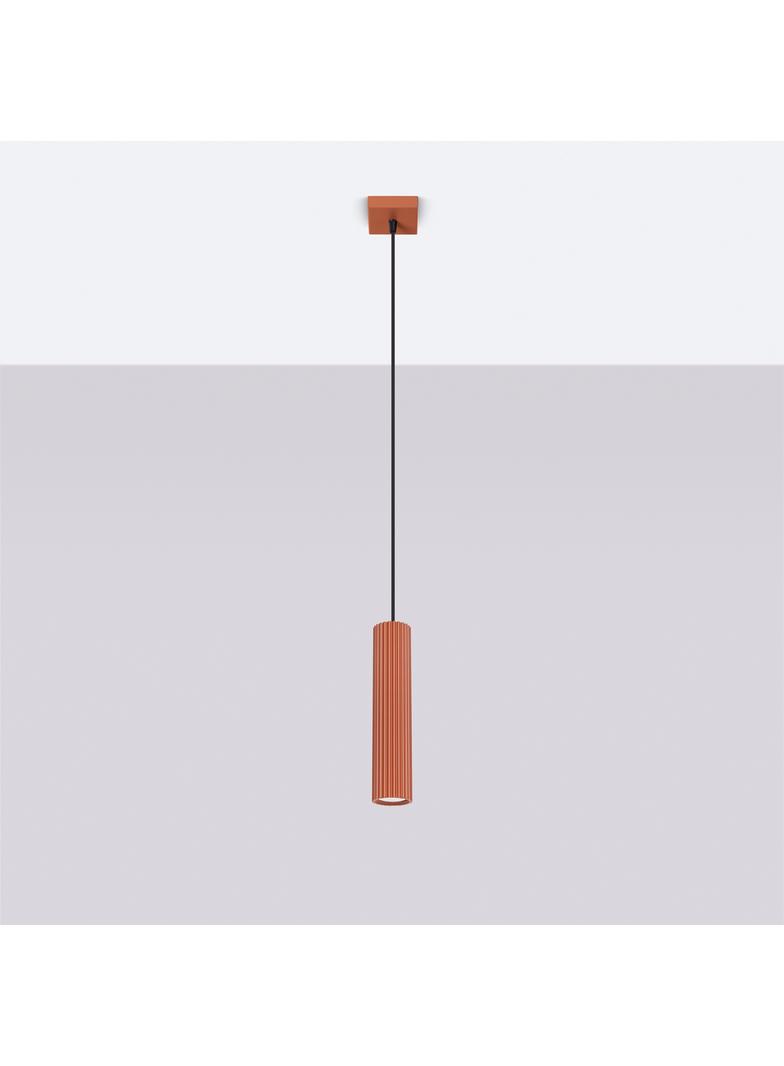 Sollux Lampa wisząca KARBON 1 ochra czerwona SL.1630