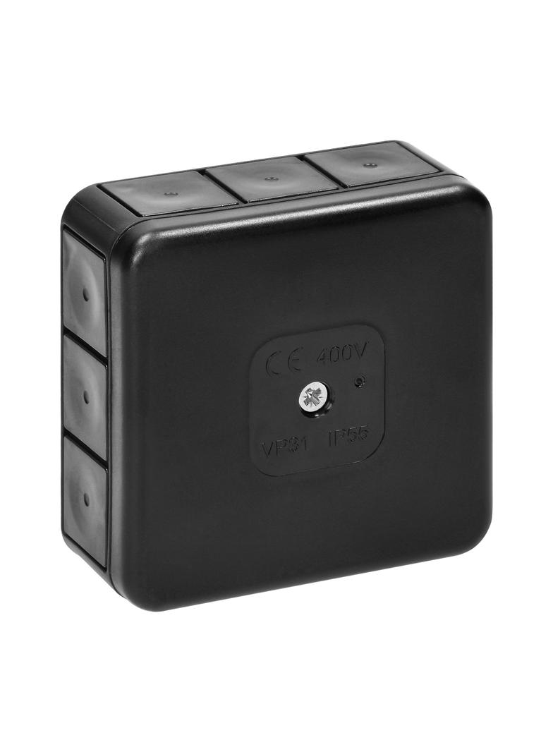 Puszka n/t PRO IP55 400V 12 przepustów gumowych 85x85x37mm czarny OR-JB-13807/B ORNO