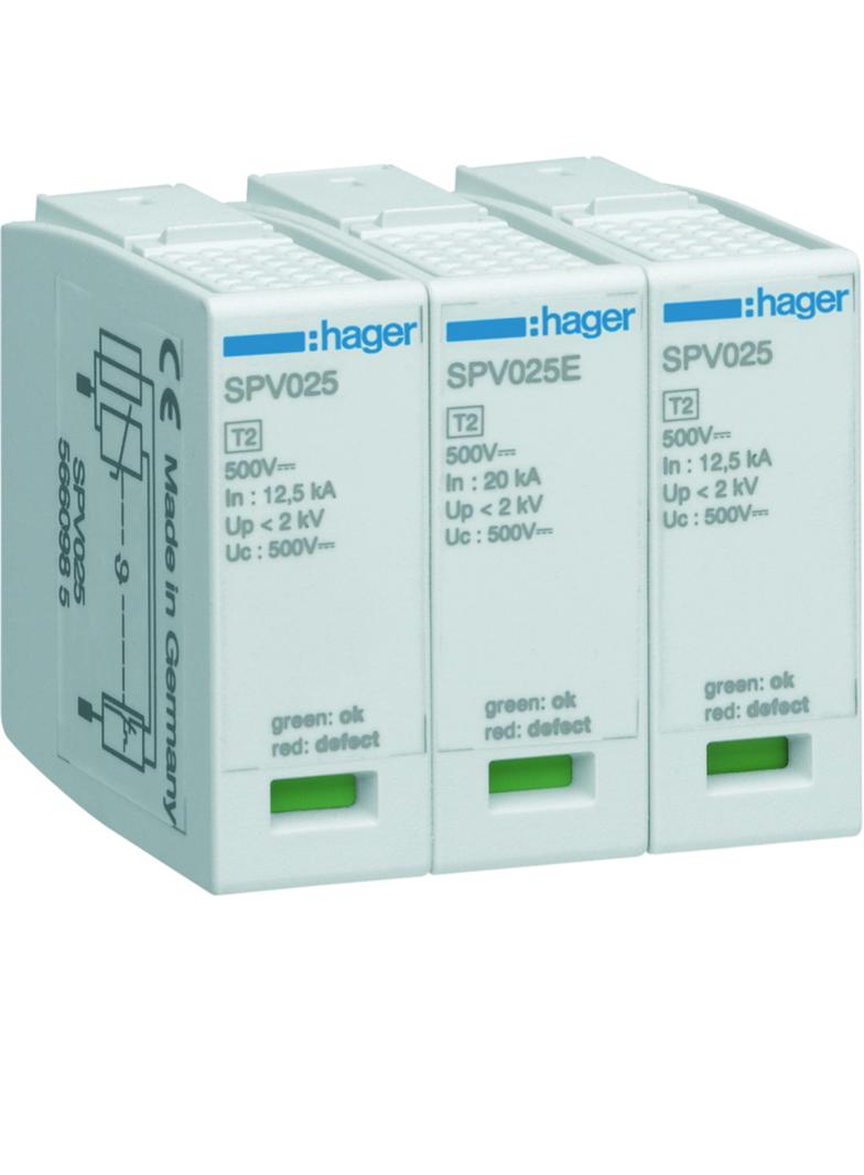 SPD Moduł wymienny T2 MOV 1P +/- do sys.fotowolt. In=12,5 kA Up?4kV DC