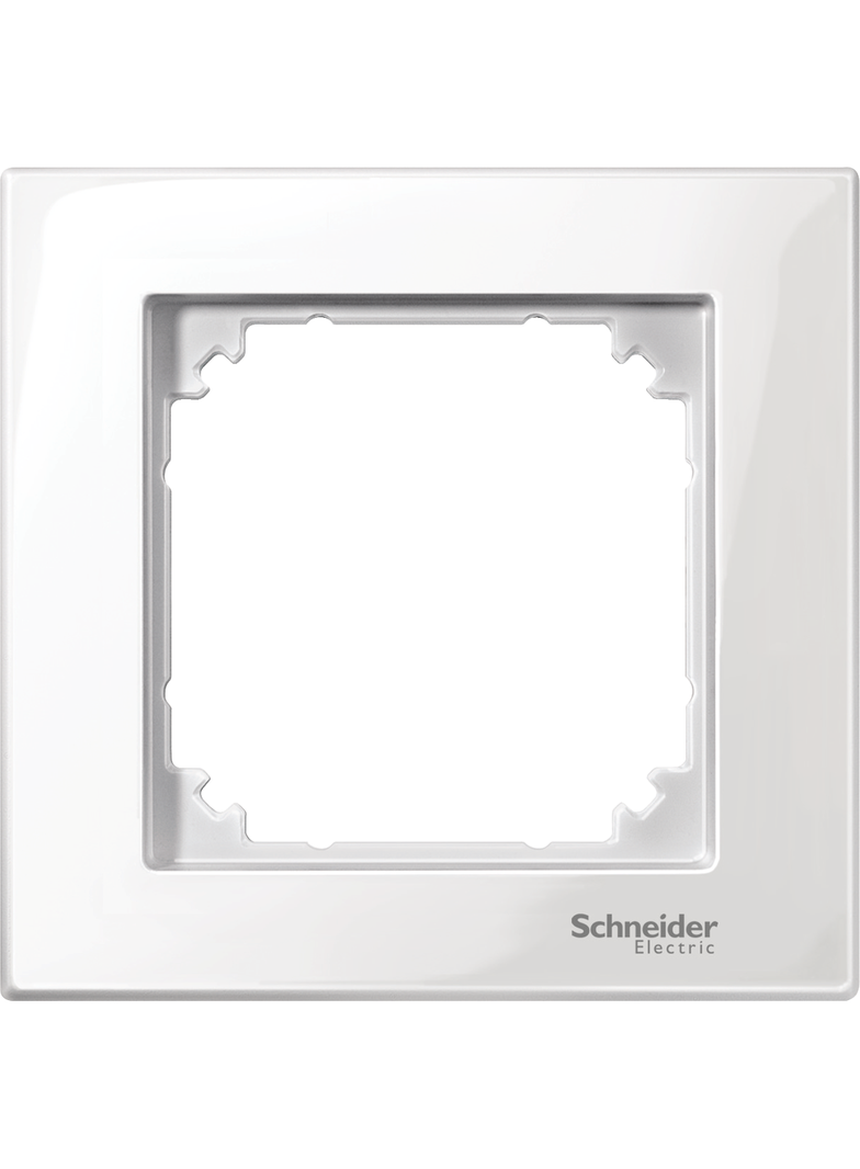 Merten, M-Plan, ramka pojedyncza, biały polarny