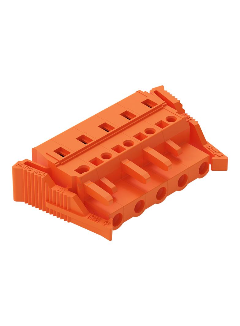 MCS-MIDI Classic gniazdo 5-bieg. pomarańczowe raster 7,62 mm /50szt./ WAGO