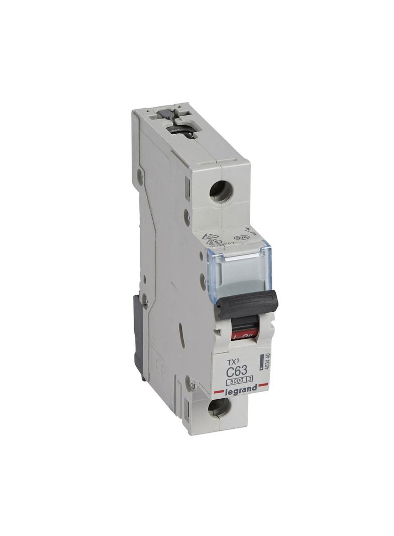 WYŁĄCZNIK NADPRĄDOWY S 301 1P C 63A 6000A SERII TX3, Legrand