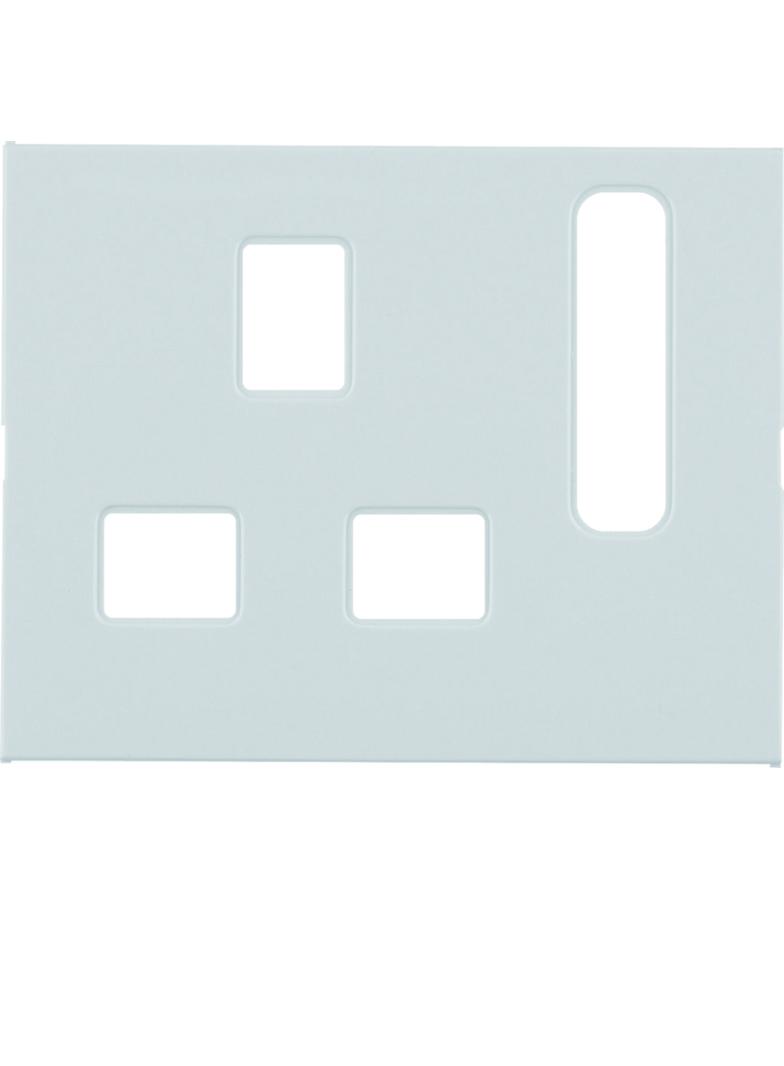 K.1 Płytka czołowa do gniazda z uziemieniem standard brytyjski, biały, połysk