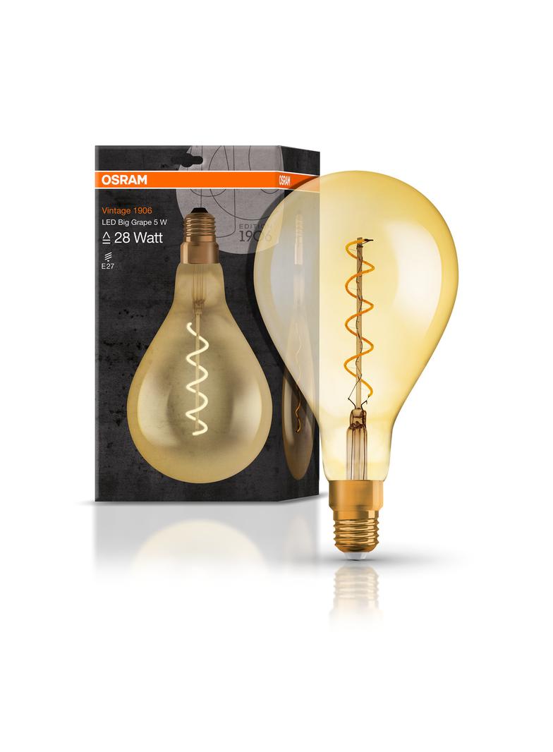 Lampa LED Vintage 1906 CL A160 Filament szkło przezroczyste GOLD 28 non-dim 5,5W 820 E27
