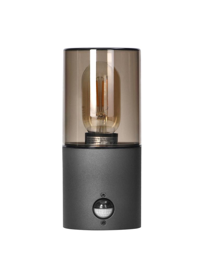 SALVIA oprawa ogrodowa hermetyczna z czujnikiem PIR E27 max. 15W IP54 szara AD-OP-6573GE27PPR ORNO