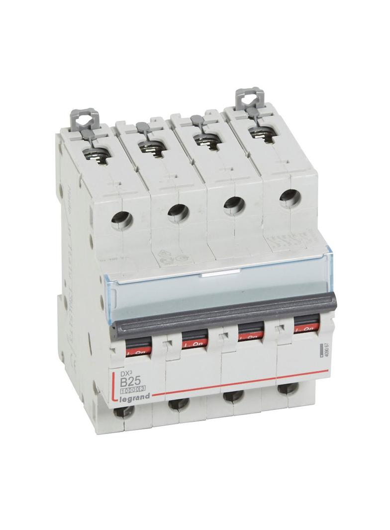 WYŁĄCZNIK NADPRĄDOWY S 314 4P B 25A 10000A SERII DX3, Legrand