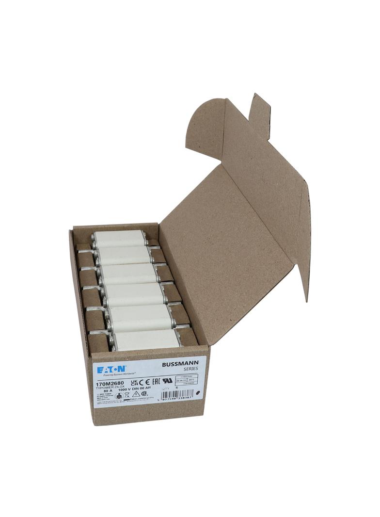 80A 1000V aR DIN 00 TYPE T FUSE Wkładka szybka 80A AC 1000V DIN 00 aR DIN IEC nieizolowane 170M2680