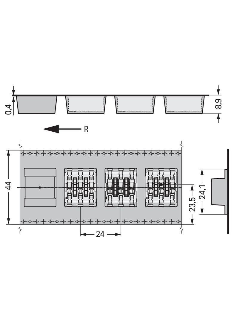złączka SMD-Through-Board do pł.druk.