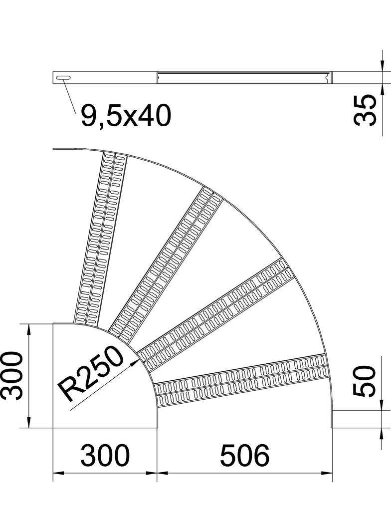 SLZB L 90 500 SG Łuk 90°