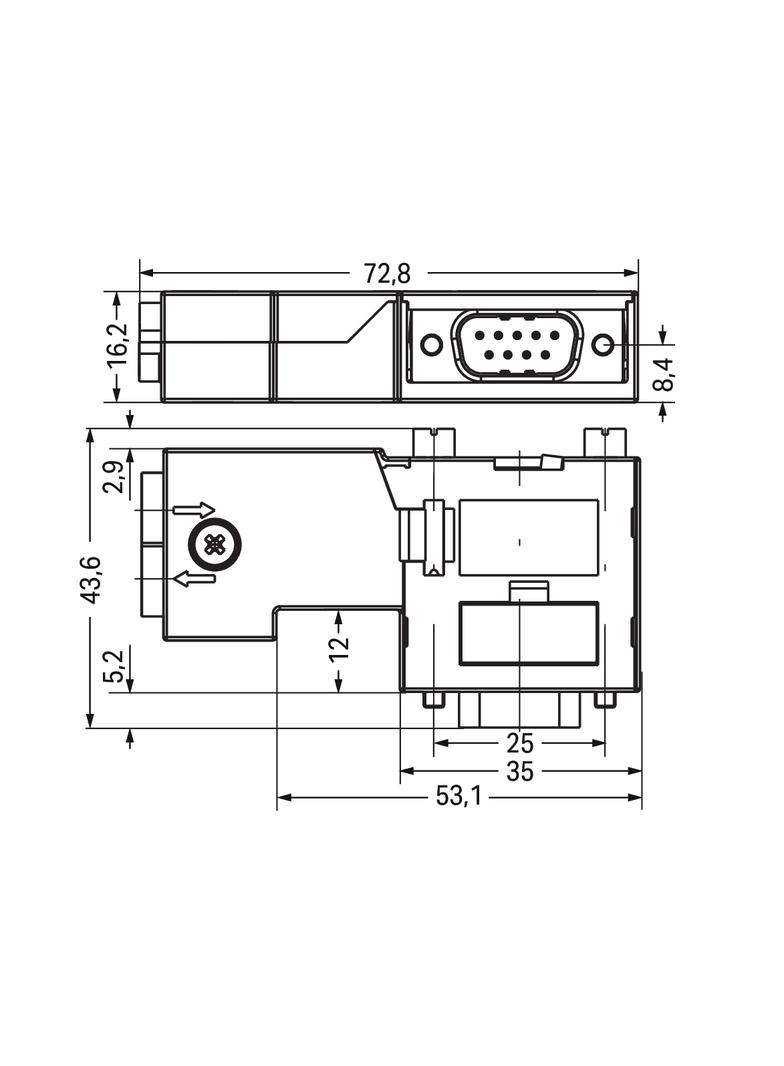 wtyczka sieci obiektowej PROFIBUS