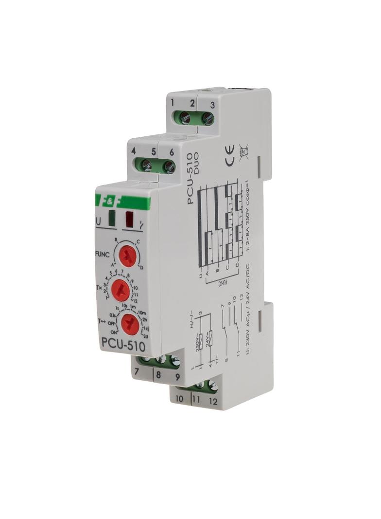 Przekaźnik czasowy styk: 2Z/R 230V PCU-510DUO F&F