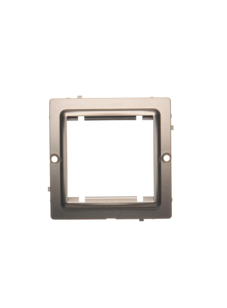 Simon Basic Adapter (przejściówka) na osprzęt standardu 45 × 45 mm. Montaż do puszki na wkręty satynowy BMA45/29 KONTAKT