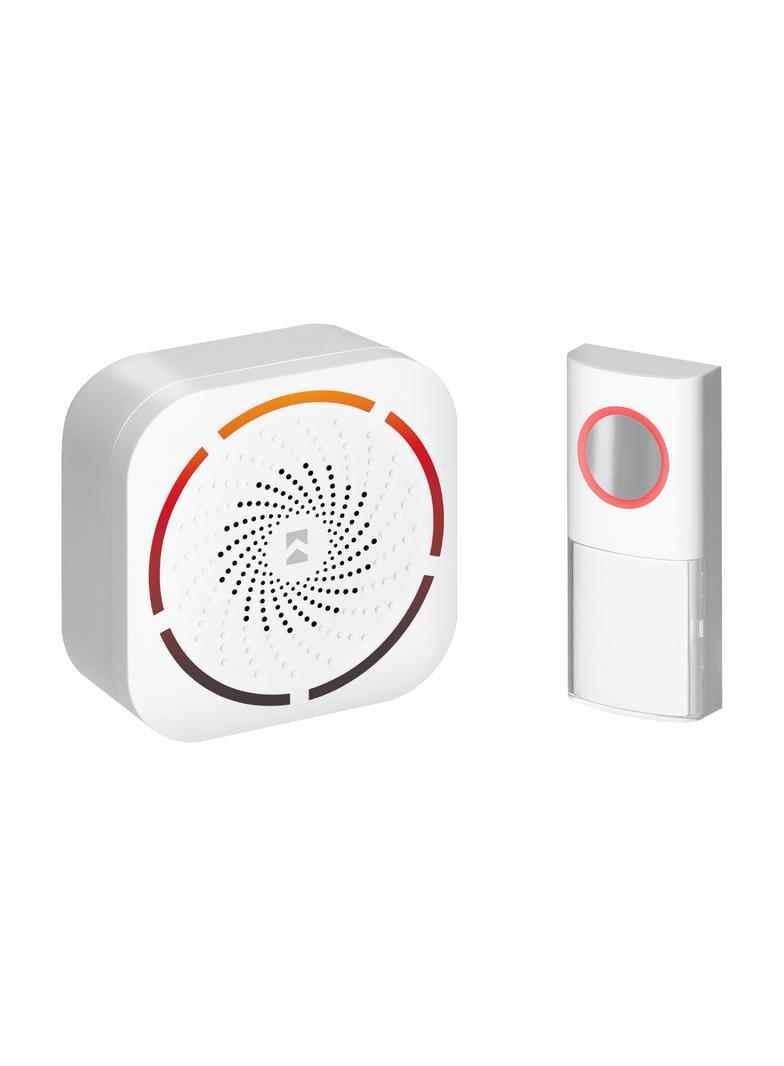 TULO DC , dzwonek bezprzewodowy bateryjny, learning system, 36 dźwięków, 150m, biały