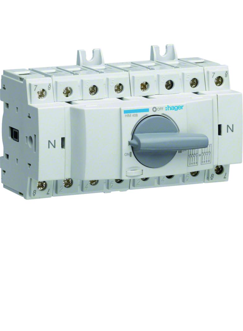 Modułowy przełącznik zasilania 4x80A HIM408 HAGER