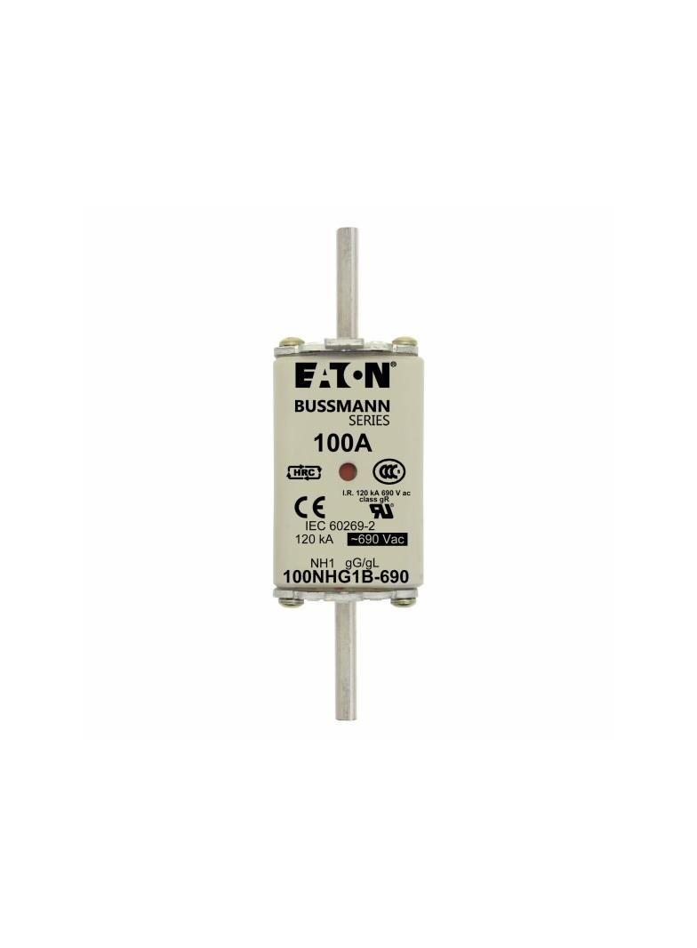NH FUSE 100AMP 690V gG SIZE 1 Wkładka NH1 100A 690V GL/GG podwójny wskaźnik 100NHG1B-690 EATON