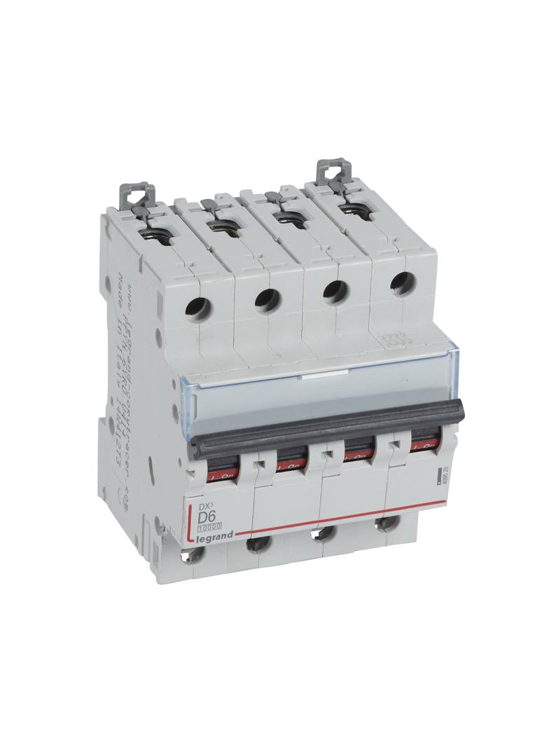 WYŁĄCZNIK NADPRĄDOWY S 314 4P D 6A 10000A SERII DX3, Legrand