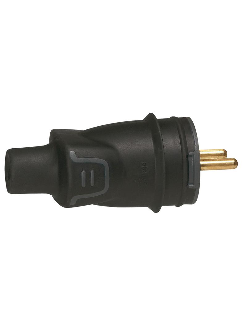 Wtyczka Gumowa 2P+Z 16A IP44 Ik08 Zaciski Śrubowe Helmo 050114 LEGRAND