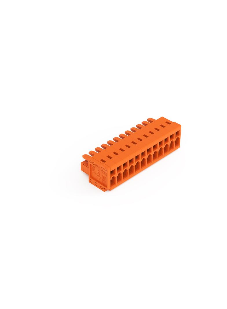 MCS-MINI Classic gniazdo 12-bieg. pomarańczowe raster 3,81 mm /50szt./ WAGO