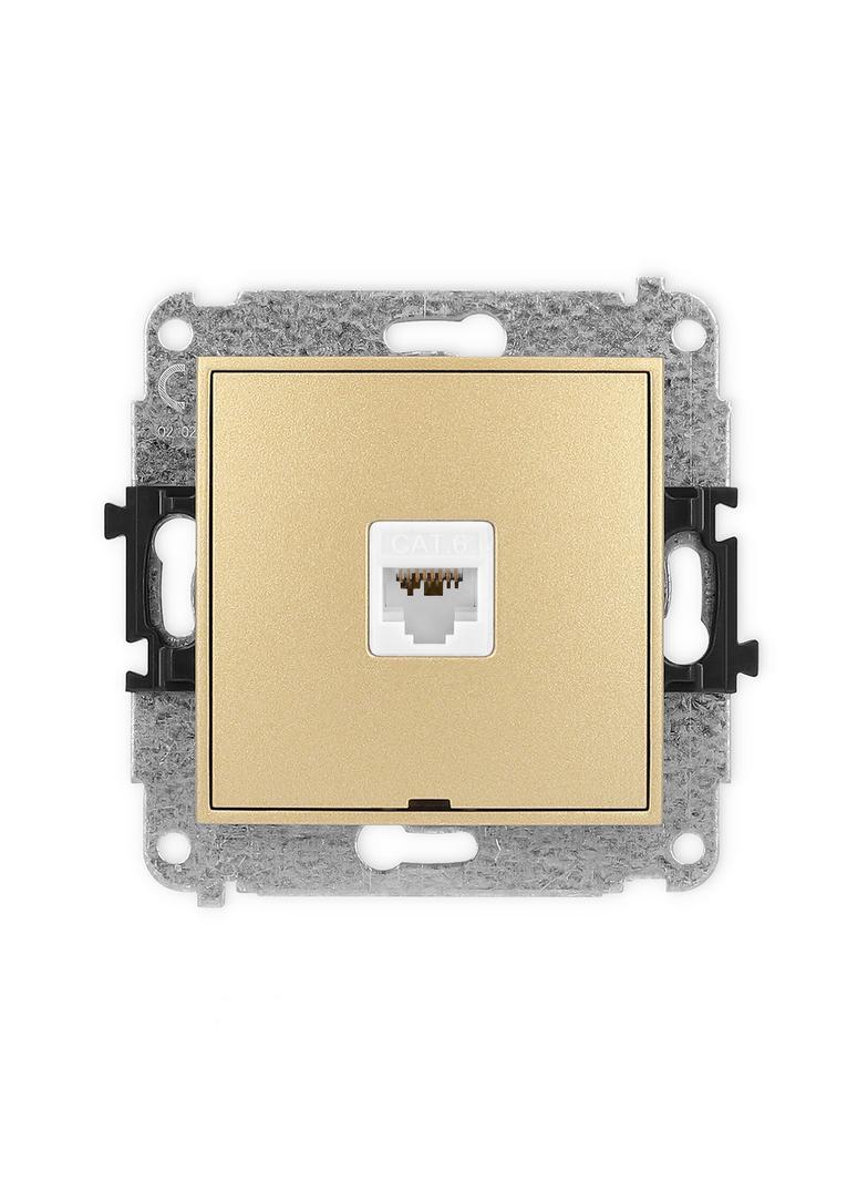 ICON Mechanizm gniazda komputerowego pojedynczego 1xRJ45, kat. 6A, 8-stykowy, bez pola opisowego zło