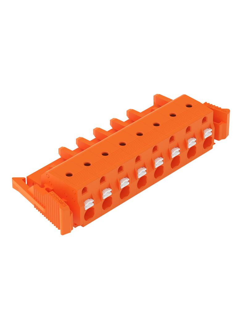 1-przewodowe gniazdo przycisk Push-in CAGE CLAMP pomarańczowa /25szt./ 2231-708/037-000 WAGO
