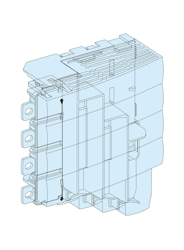 Rozdzielnice PrismaSet, blok przyłączeniowy dla kabli od dołu do NSX-INS250