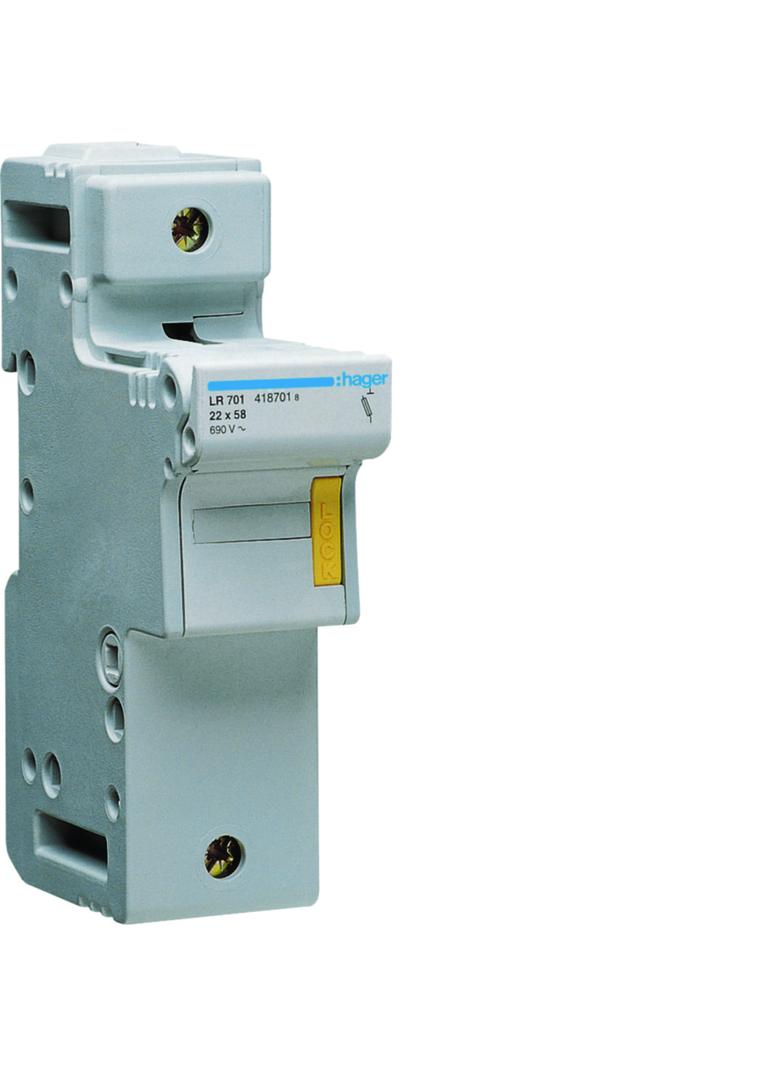 Rozłącznik bezpiecznikowy cylindryczny 1P 22x58mm LR701 HAGER