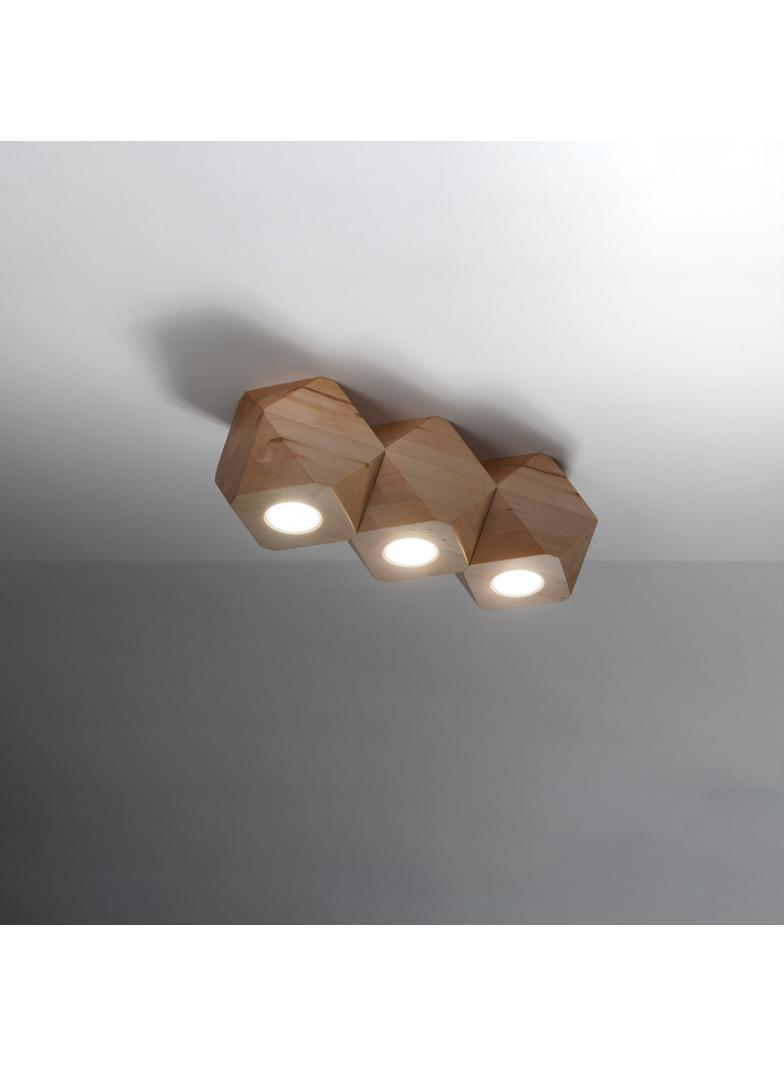 Sollux Plafon WOODY 3 naturalne drewno SL.1010