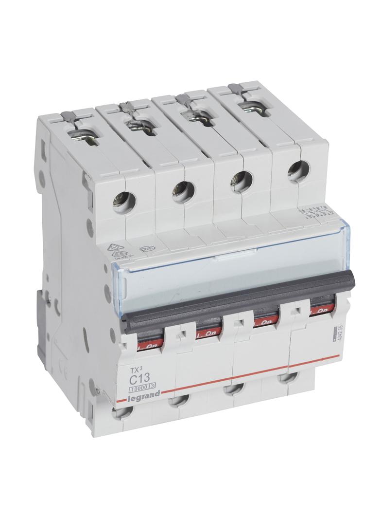 WYŁĄCZNIK NADPRĄDOWY S 314 4P C 13A 10000A SERII TX3, Legrand