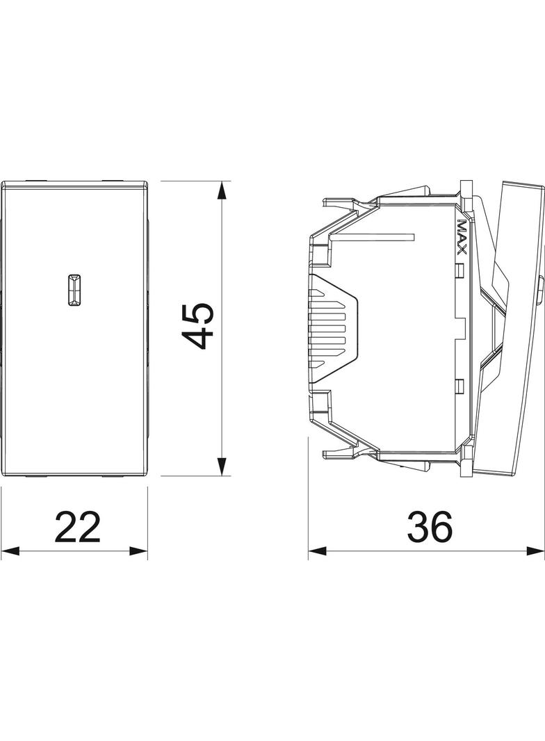 WS-UKL RW0.5 Wyłącznik podwójny