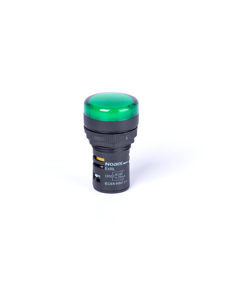 Ex9IL 2R g 6V AC/DC Pulpitowa lampka sygnalizacyjna kształt owalny zielona 6V AC/DC 105454