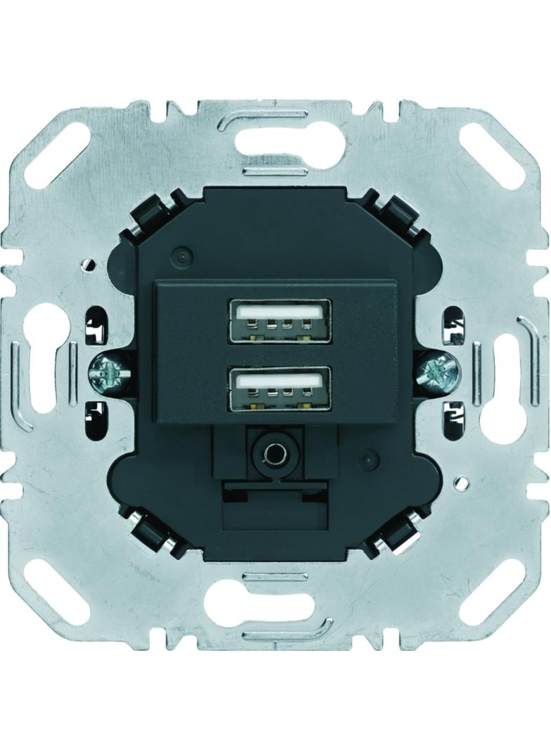 BERKER one.platform Mechanizm gniazda USB ładowania 3.0A 230V antracyt mat 260205 HAGER