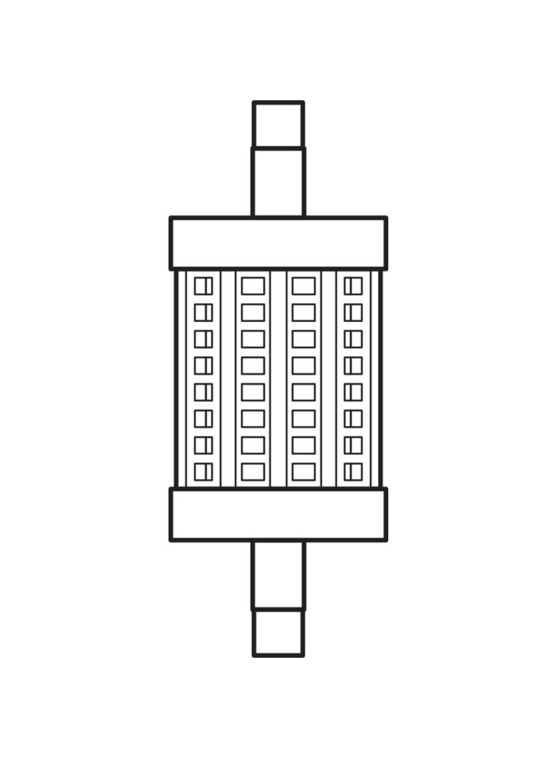 LED LINE 78mm 60 6,5W 827 230V R7S 6X1 LEDVANCE
