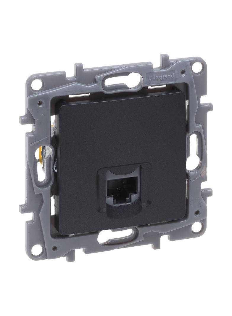 NILOE SELECTION - GNIAZDO RJ 45 KAT. 6 UTP ANTRACYT, Legrand