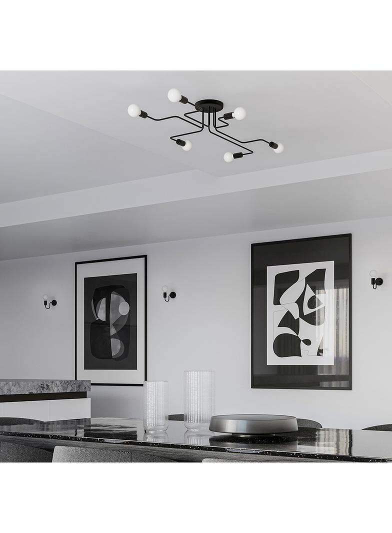 Żyrandol VECTOR 4 czarny