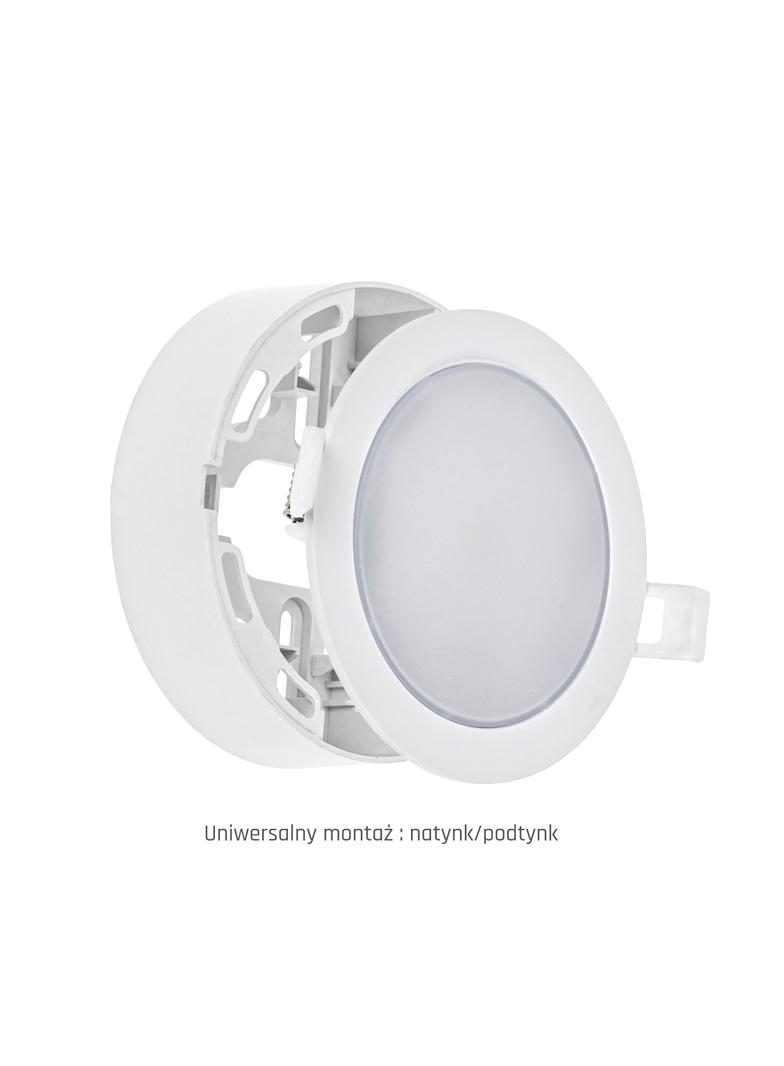ALGINE ECO 2w1 NATYNK-PODTYNK DOWNLIGHT 6W NW 230V 110st IP20 IK06 115x35mm BIAŁY okrągła