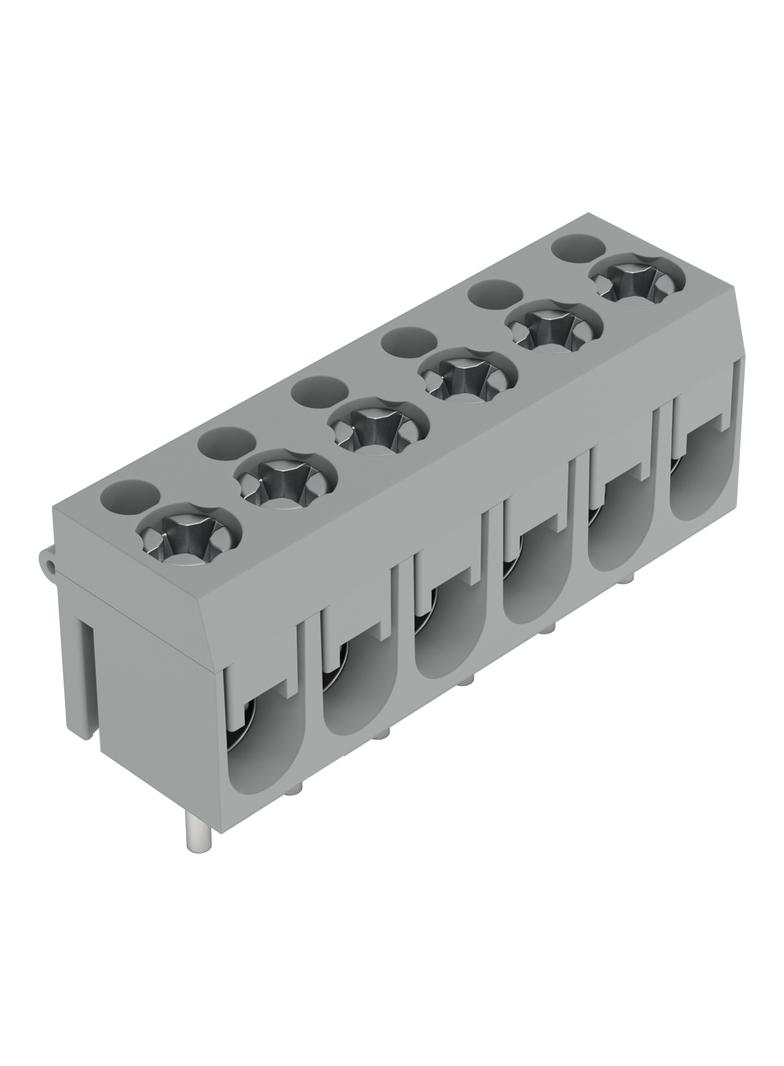 Złączka śrubowa do płytek drukowanych 6‑torowa szara raster 5mm 237‑136 /100szt./ WAGO
