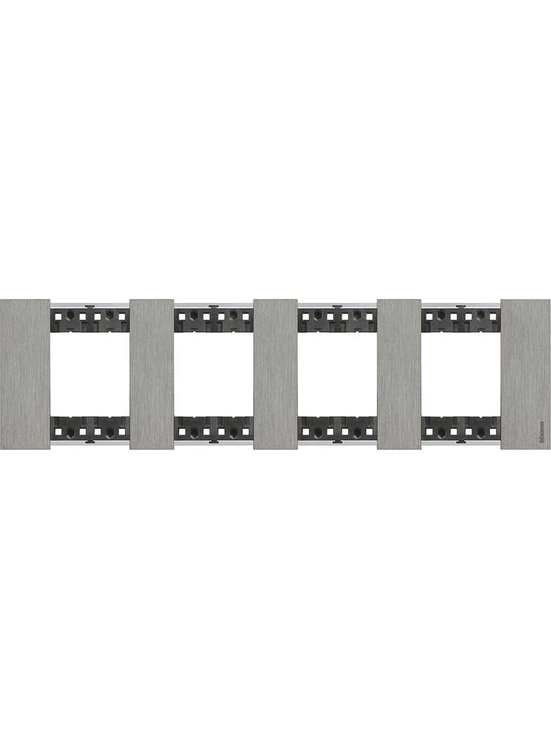 Living Now - Ramka 4x2 Moduły - Steel Bticino KA4802M4ZG LEGRAND