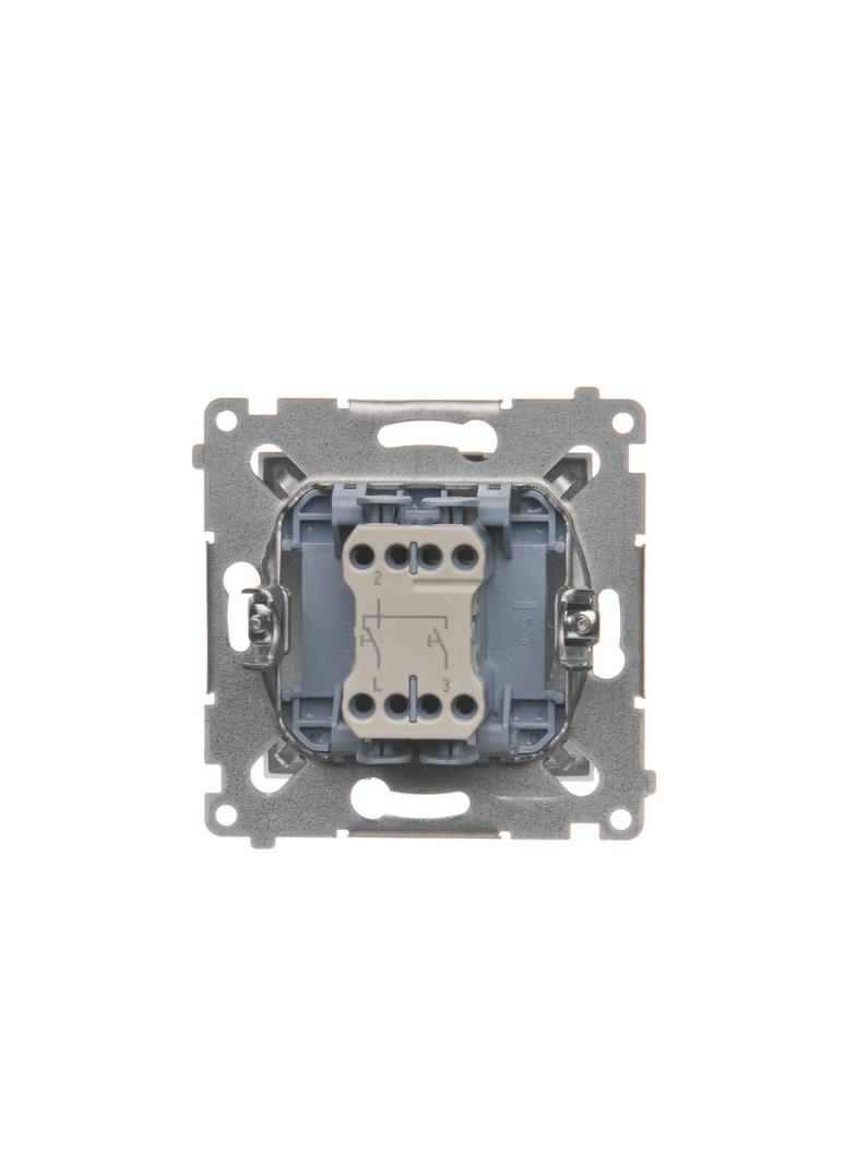 Simon 54 Przycisk roletowy 10A 250V szybkozłączka srebrny mat DZP1.01/43 KONTAKT