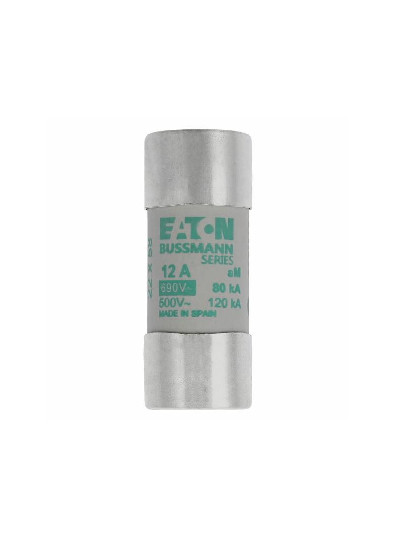 CYLINDRICAL FUSE 22 x 58 12A AM 690V AC Wkładka cylindryczna 22 x 58mm 12A AM 690V AC C22M12 EATON