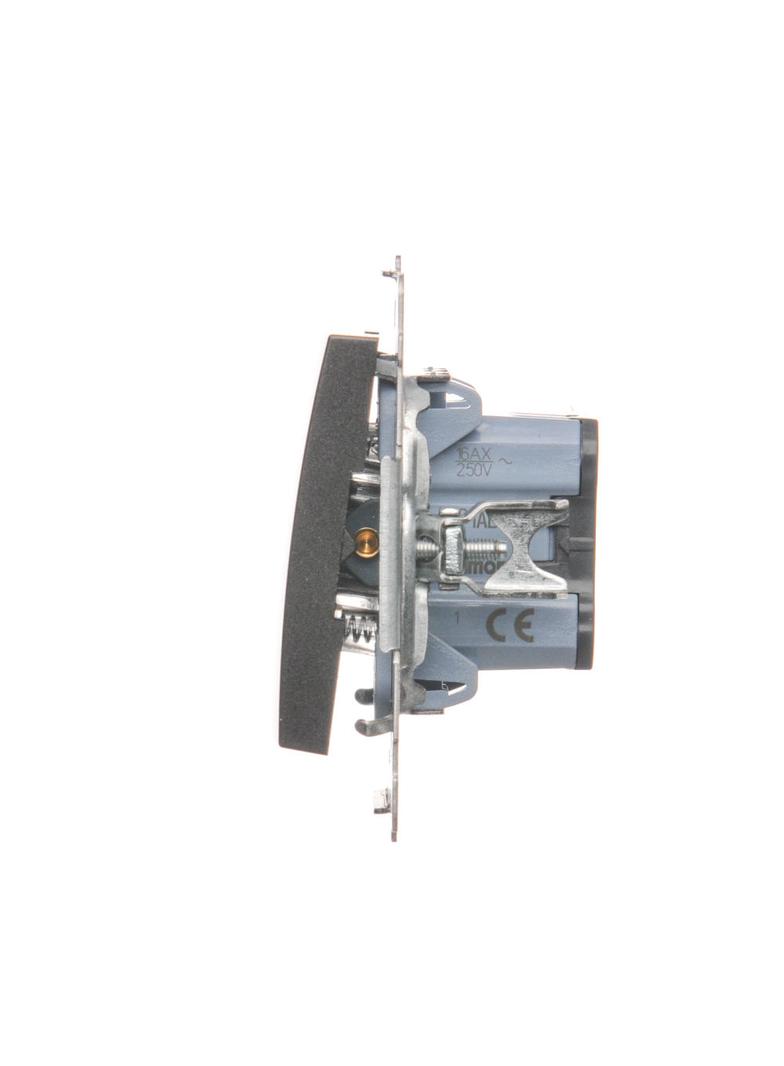 Simon 54 Przycisk pojedynczy zwierny z podświetleniem LED bez piktogramu 16A z. śrub. antracyt