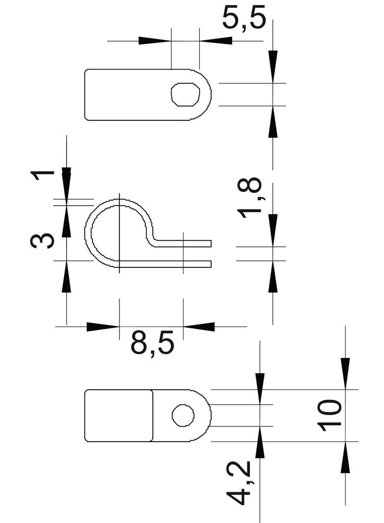255, OBEJMY MOCUJĄCE 3,2MM SZ.POLIAM