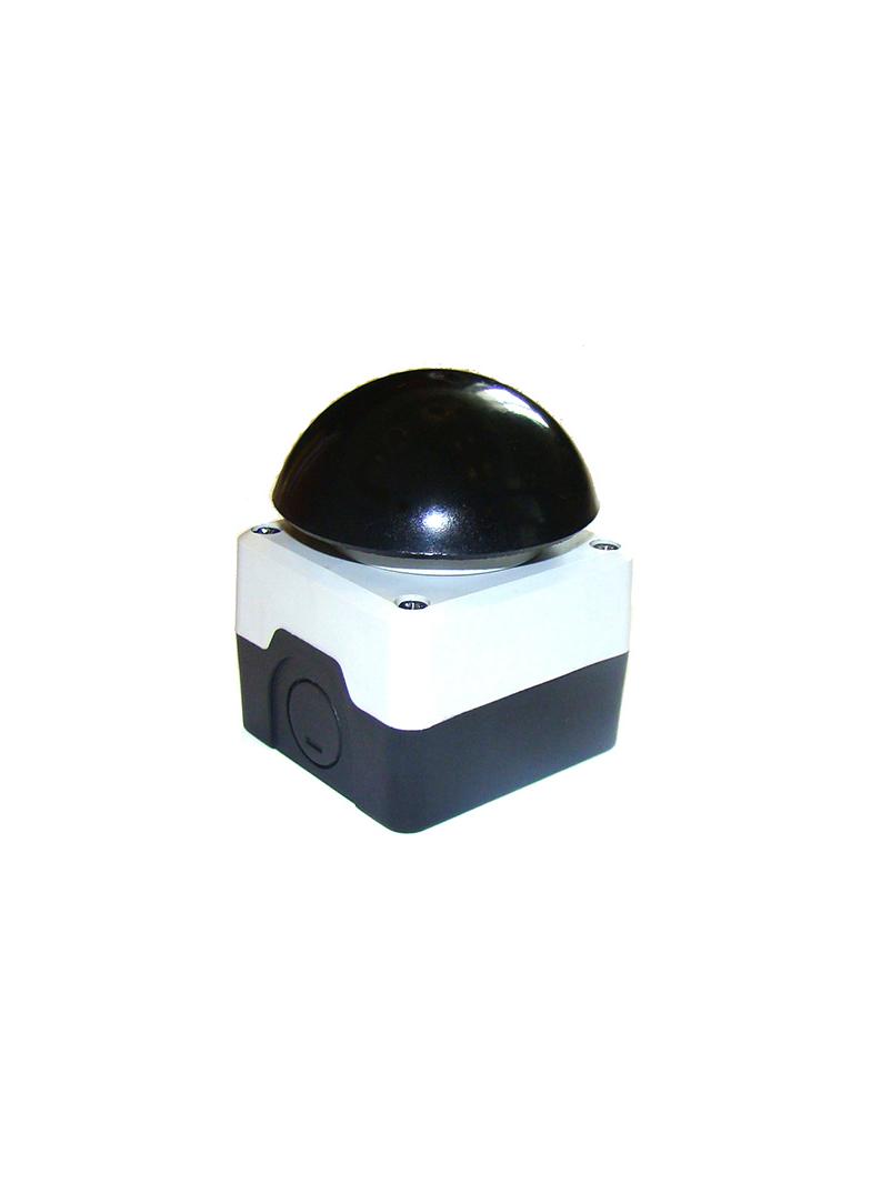 Kaseta czarno-szara, przycisk grzybkowy czarny 72 mm (1NO)