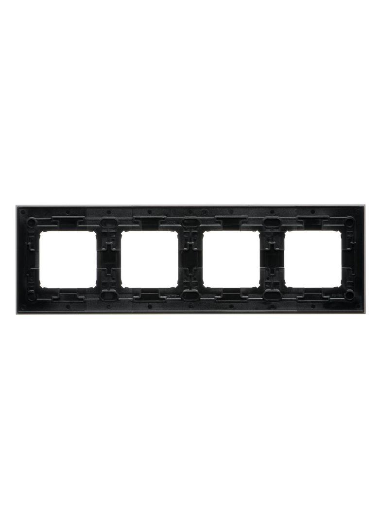 Simon 54 NATURE WMDZ-0140xS-081 Ramka 4-krotna Nature-Metal, SATYNOWA NOC, IP20/IP44. (IP44-należy z DRN4/81 KONTAKT