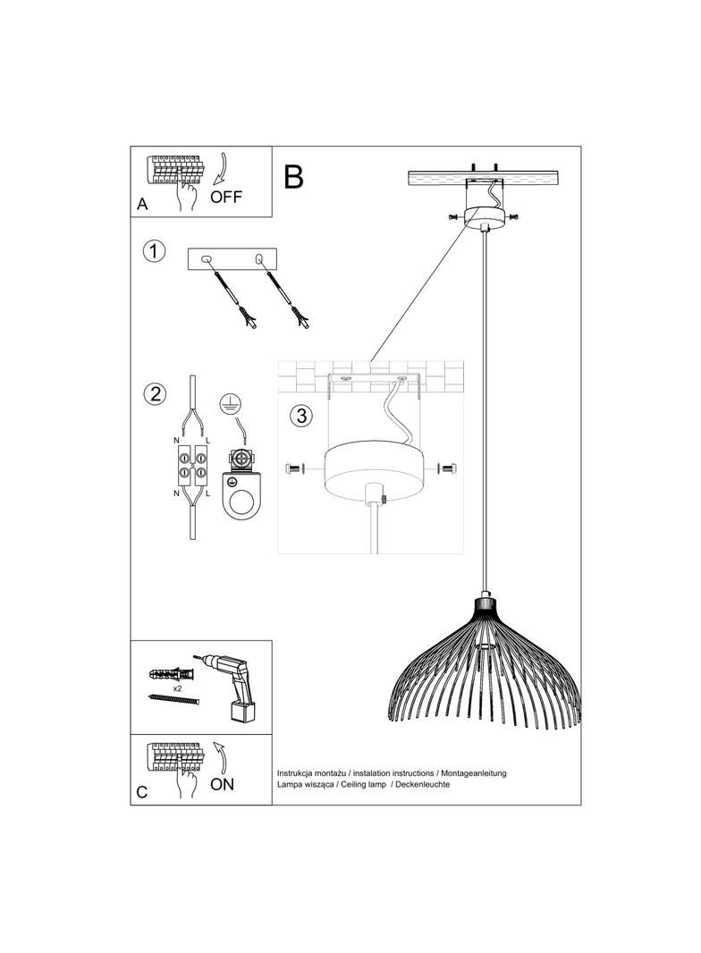 Sollux Lampa wisząca UMB biały SL.0664