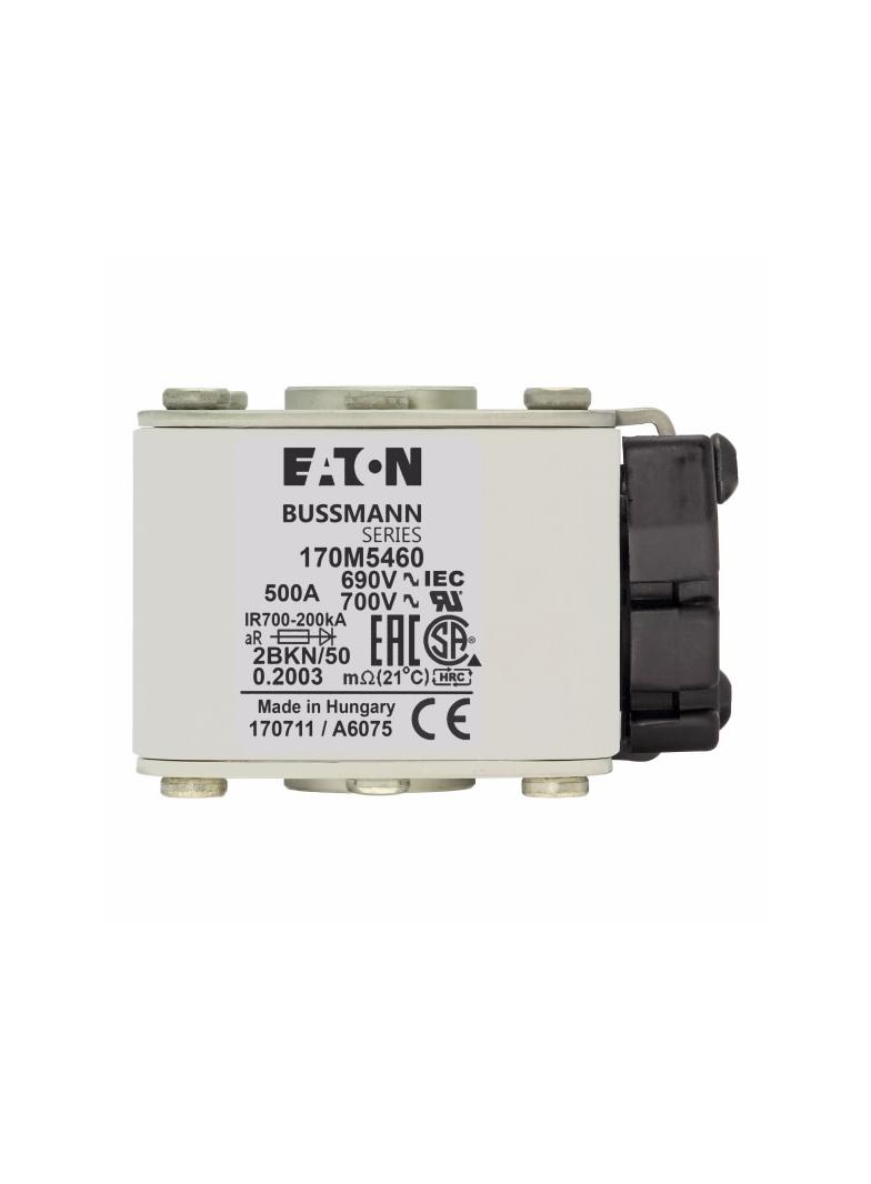 FUSE 500A 690V 2BKN/50 AR UC Wkładka szybka 500A AC 690V rozmiar 2 aR IEC UL 170M5460 EATON